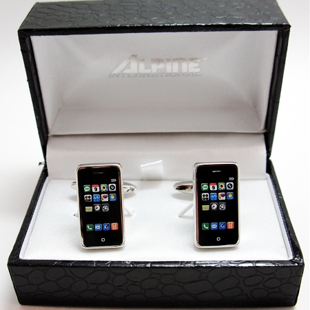 Smart Phone Stainless Steel Cufflinks